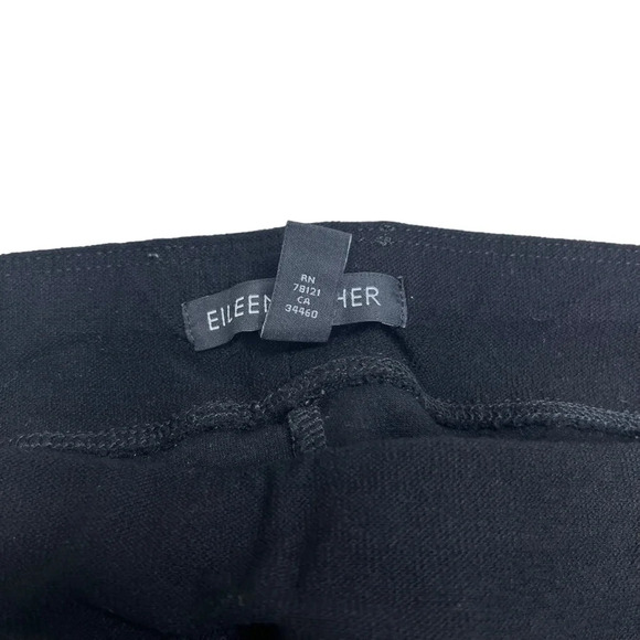 Eileen Fisher Stretch Crepe Slim Ankle Pant in Black Size Large - Picture 10 of 12